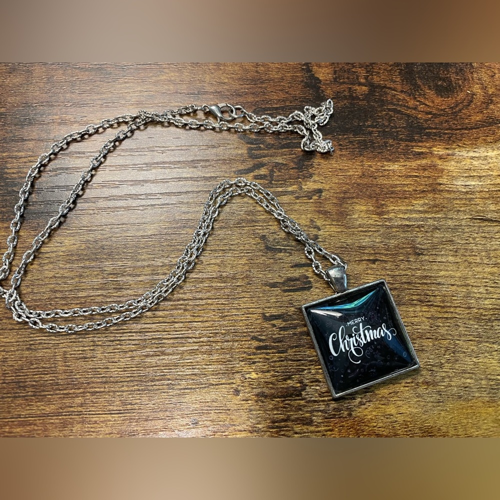 Silver Christmas Pendant Necklace